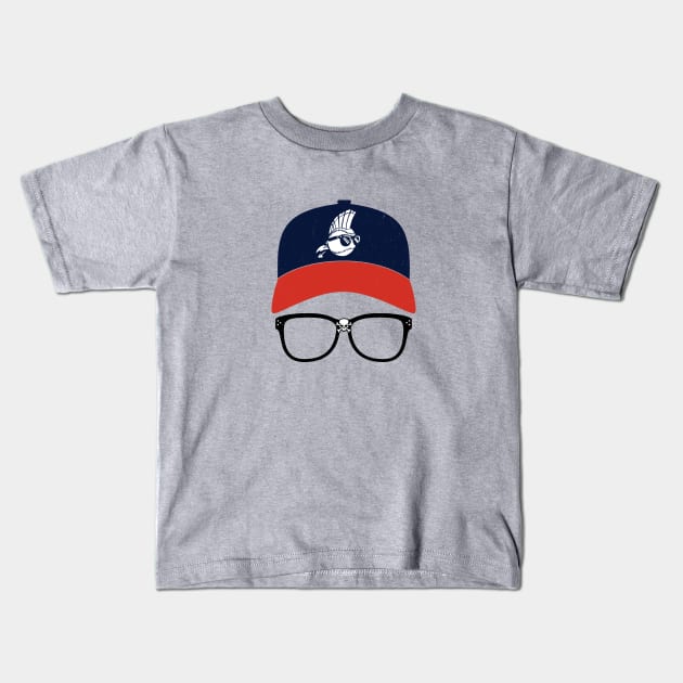 Ricky Vaughn Major League - vintage glasses and hat Kids T-Shirt by BodinStreet